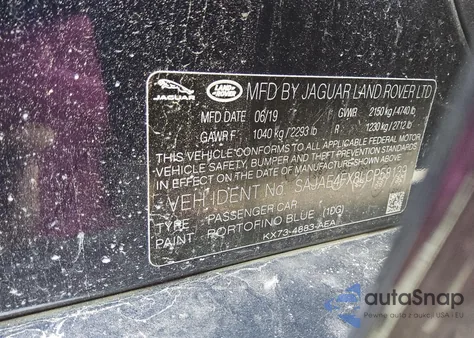 2020 Jaguar Xe S z USA, uszkodzony, nr VIN SAJAE4FX8LCP58139